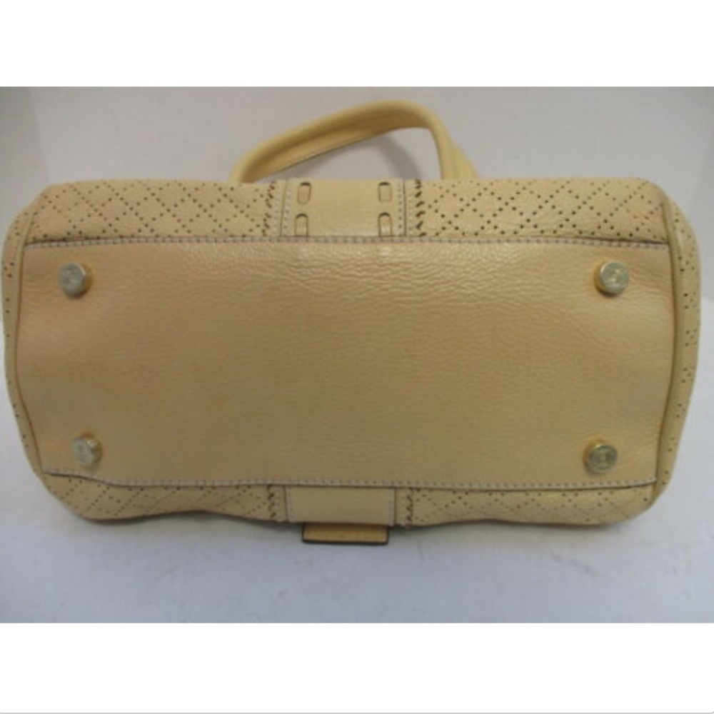 CELINE  peach perforated leather frame satchel - Picture 4 of 8